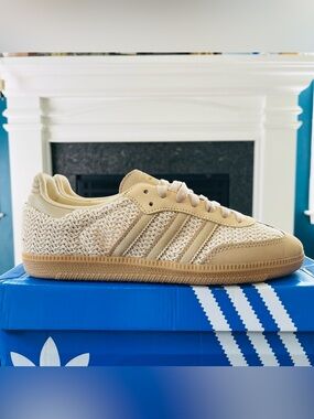 Sz 8.5 adidas Womens Samba OG Knit Pack - Sand Strata JR9446 Women’s